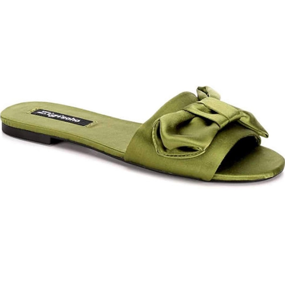 army green slide sandals